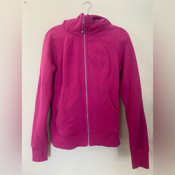 lululemon athletica Jackets & Blazers - lululemon magenta pink scuba zip up hoodie
